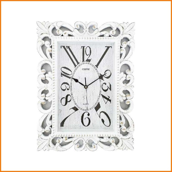 OROLOGIO BIANCO ANTICHIZZATO 47X61 CM