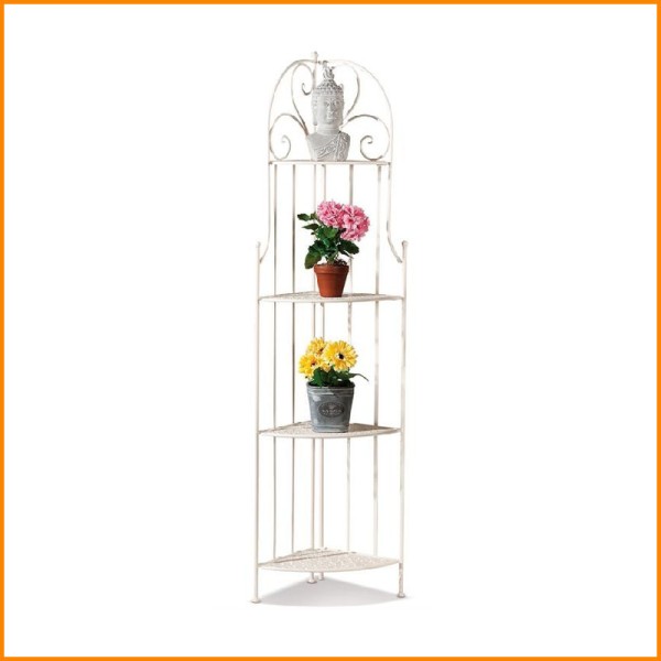 MENSOLIERA IN FERRO 4 RIPIANI ANGOLARE 32X32XH161 CM