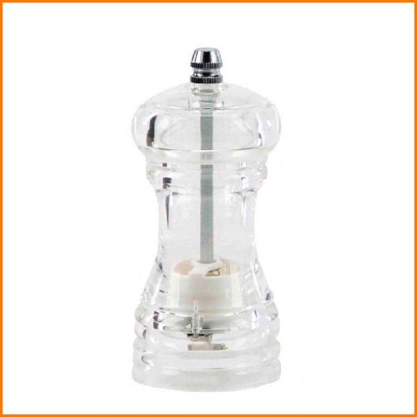 MACINAPEPE ACRILICO CON MACINA IN CERAMICA 10H CM