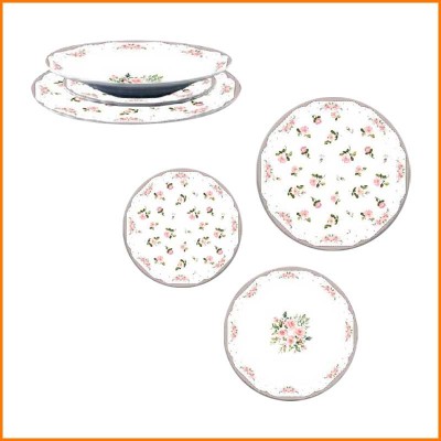 SET 18PZ PIATTI SHABBY ROSE