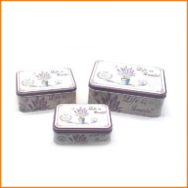 SET 3PZ SCATOLE IN LATTA RETTANGOLARI