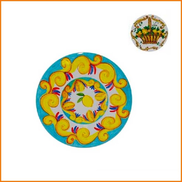 SOTTOPENTOLA CON BASE IN SUGHERO CON LIMONI D.11 CM