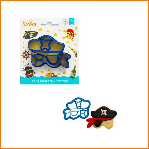 TAGLIAPASTA FORMA MASCHERA PIRATA IN PLASTICA