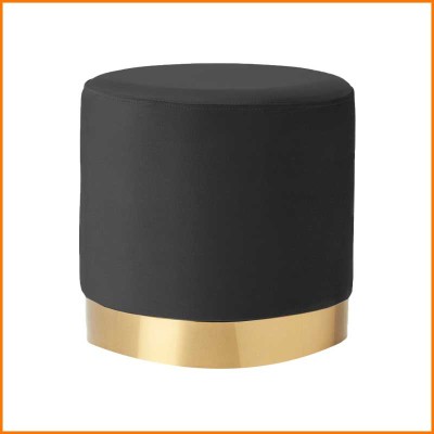 POUF VELVET STOOL NERO...
