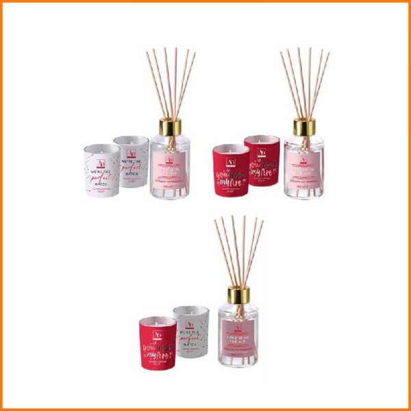 DIFFUSORE DI FRAGANZE 100ML CON 2 CANDELE 50GR