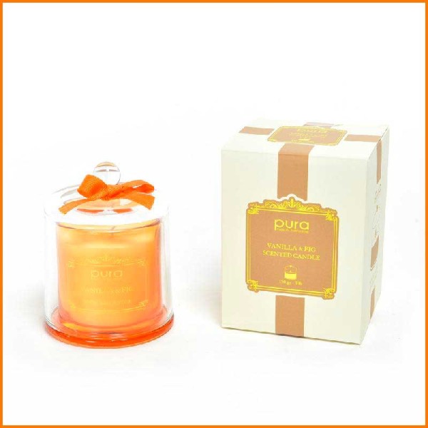 CANDELA PROFUMATA 150GR VANILLA & FIG IN CAMPANA DI VETRO 9X12H CM