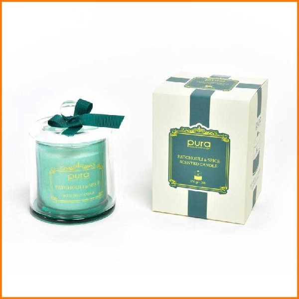 CANDELA PROFUMATA 150GR PATCHOULI & SPICE IN CAMPANA DI VETRO 9X12H CM