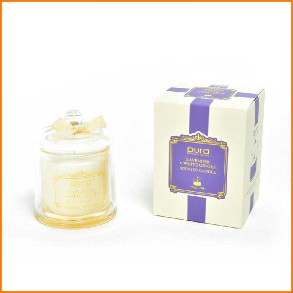 CANDELA PROFUMATA 150GR LAVANDER & WHITE GINGER IN CAMPANA DI VETRO 9X12H CM
