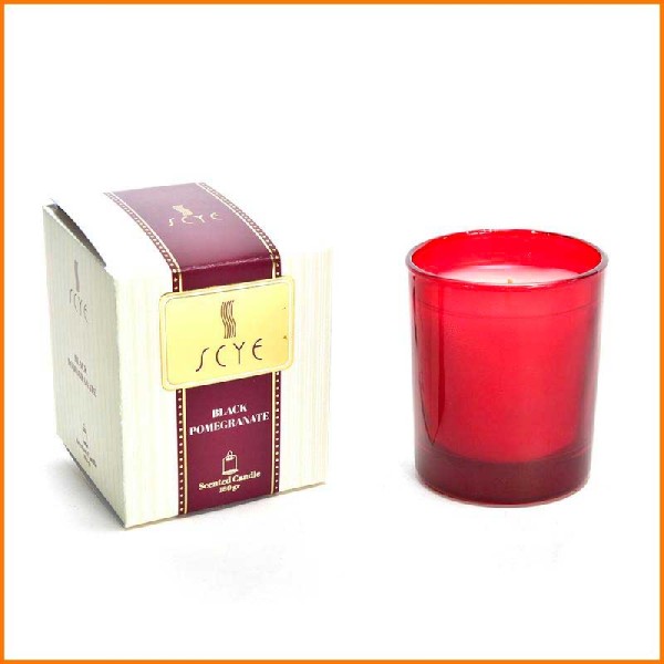 CANDELA IN BICCHIERE MELOGRANO 180GR 7,2X8,8H CM