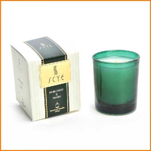 CANDELA IN BICCHIERE BERGAMOTTO 180GR 7,2X8,8H CM