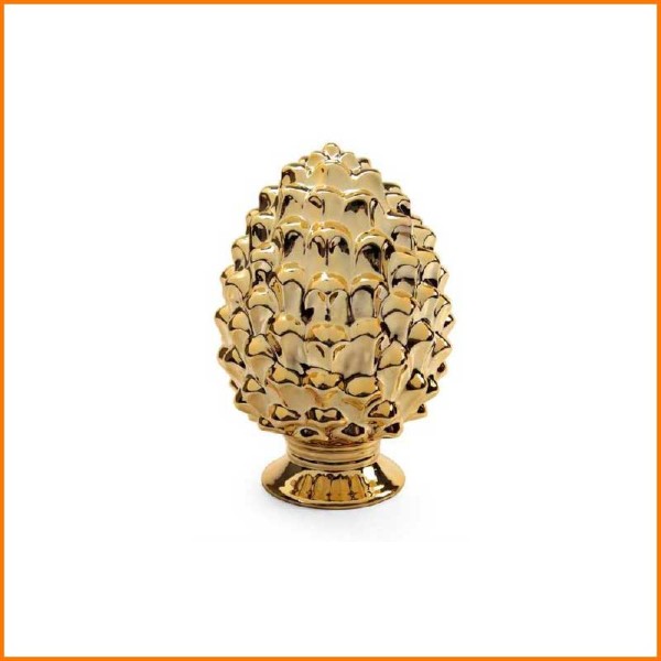 DECO PIGNA ORO D.16X26H CM