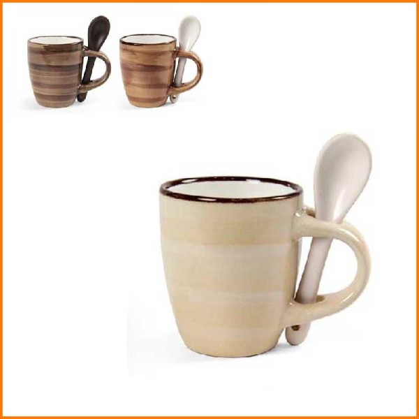 TAZZINA CAFFE' TERRA CON CUCCHIAIO 100CC