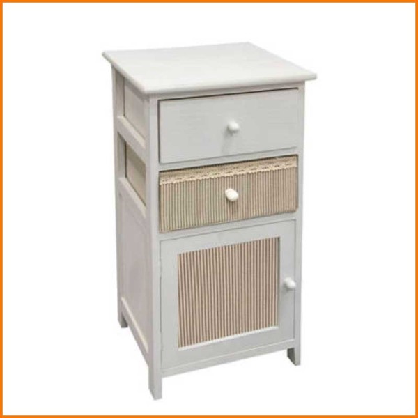 MOBILE LINEA RIGHE 2 CASSETTI E 1 ANTA 36X30X72H CM
