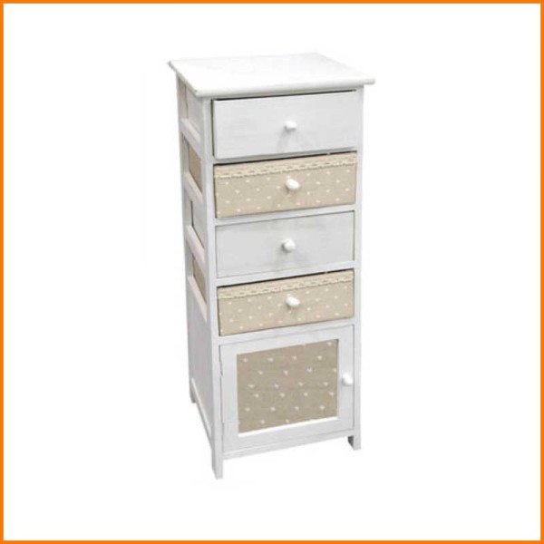 MOBILE LINEA CUORE A 4 CASSETTI E 1 ANTA 36X30X102H CM