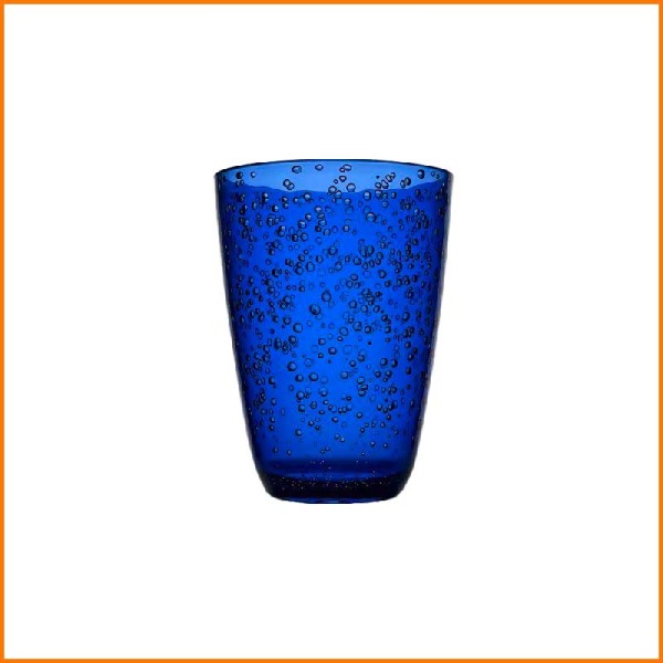SET 6PZ BICCHIERE BUBBLES BLUE 8,5X11,5 CM