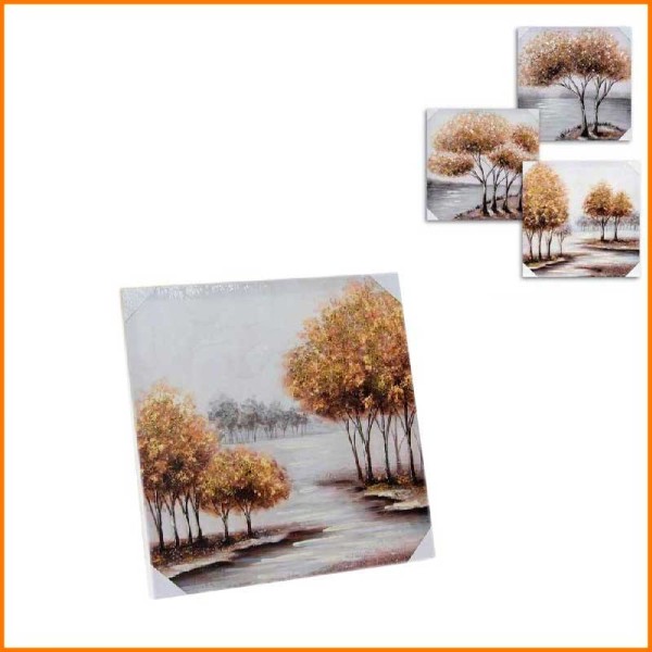 QUADRO CON ALBERI 45X45 CM