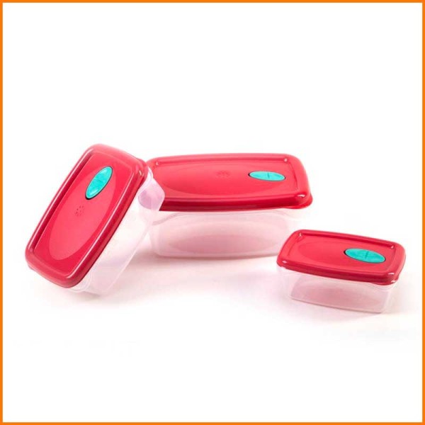 SET 3PZ CONTENITORE RETTANGOLARE FRESKA 0,5 / 1 / 2 LT