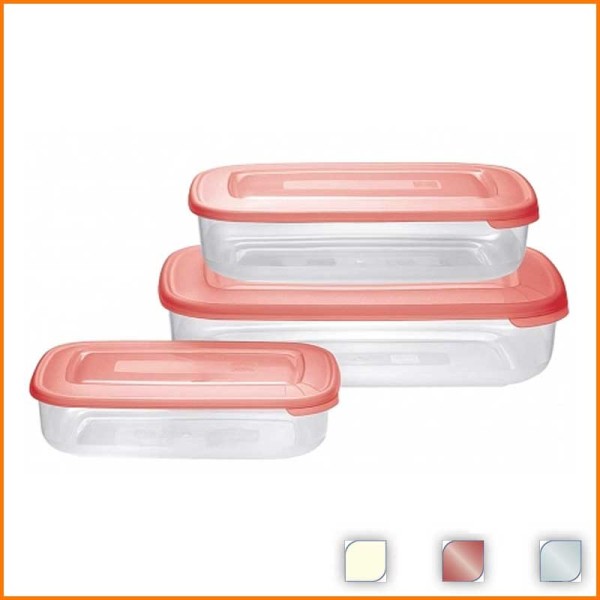 SET 3PZ FRIGO BOX RETTANGOLARI 3 / 1,88 / 0,93 LT
