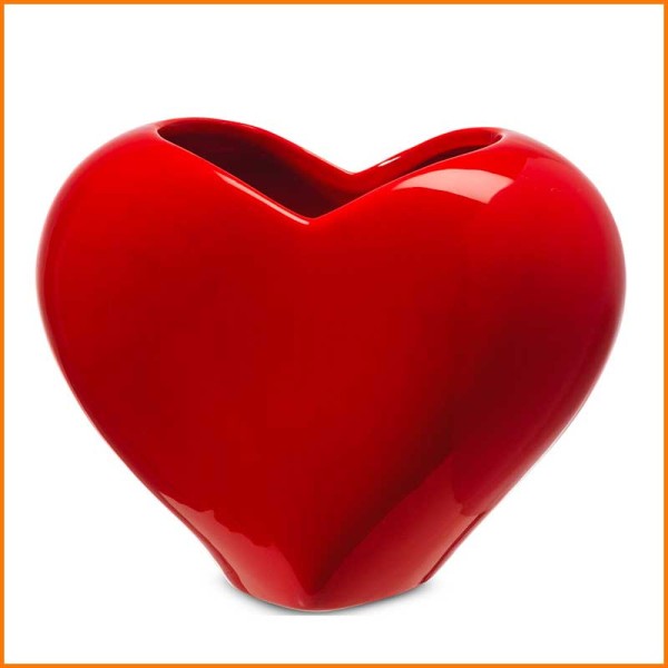 VASO CUORE ROSSO 16,8X10,2X13,5H CM