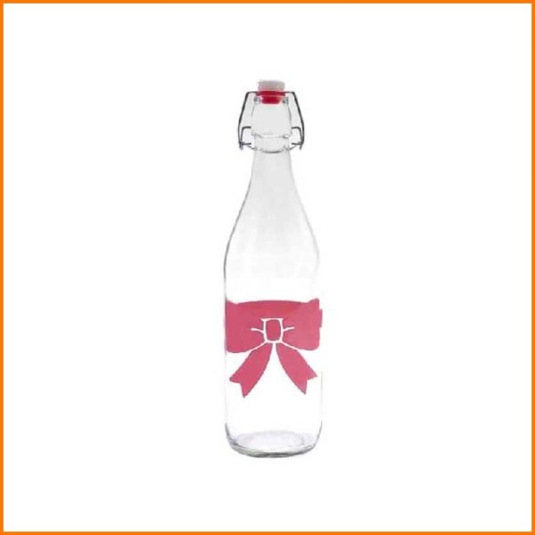 BOTTIGLIA SWING CON FIOCCO ROSA 1 LT