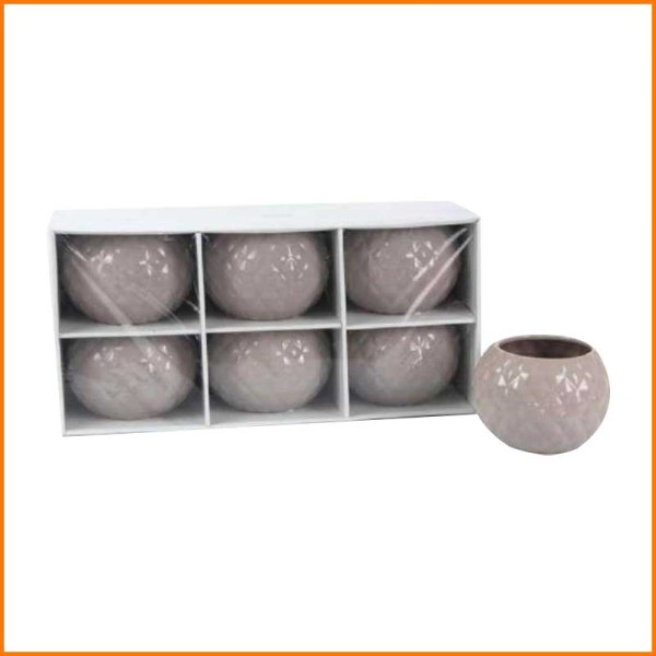 CACHEPOT IN CERAMICA TORTORA D.9X10H CM