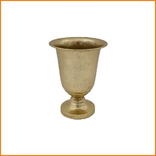 VASO IN METALLO ORO D.19X25,5H CM