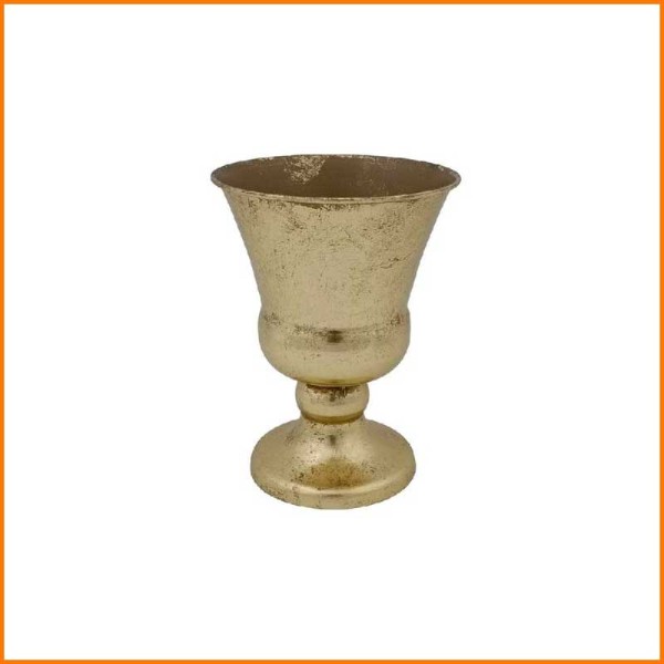 VASO IN METALLO ORO D.22X30H CM