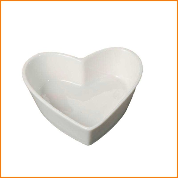 Ad Trend Ciotola Forma Cuore In Porcellana Colore Bianco Diametro 11X4H Cm