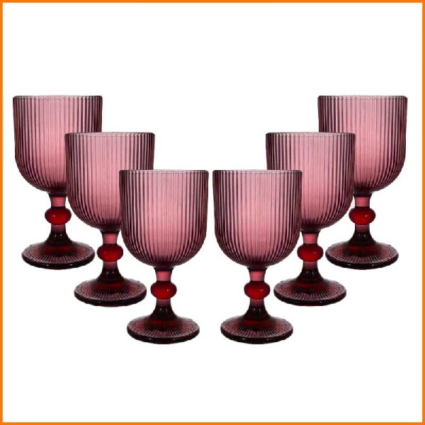 SET 6PZ CALICE ETERNITY PORPORA 330ML