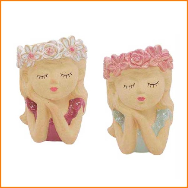 CACHEPOT VISO DONNA IN TERRACOTTA 18X18X26H CM