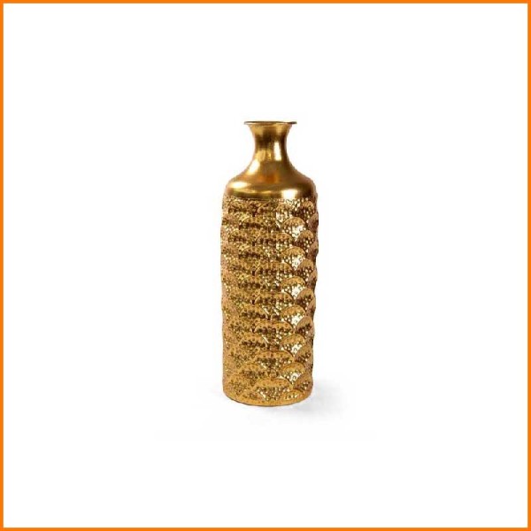 VASO ORO IN METALLO D.17X52H CM