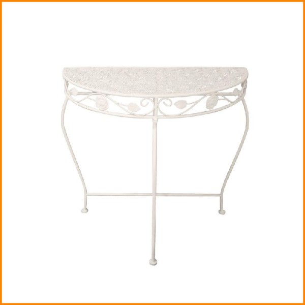 CONSOLLE FERRO BIANCA 75X36X75H CM