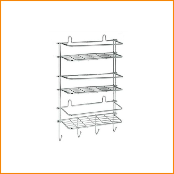 PORTACOSMETICI FRONTALE IN ACCIAIO 3 PIANI 28X11X52H CM