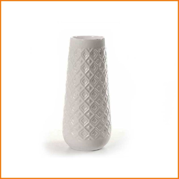 VASO COLOR CON ROMBI 9,5X25H CM