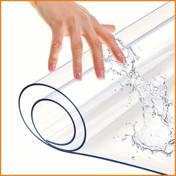 TOVAGLIATO TRASPARENTE EFFETTO VETRO 100X100 CM SPESSORE 0,14 MM