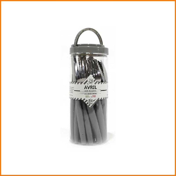 SET 24PZ POSATE AVRIL GRIGIO