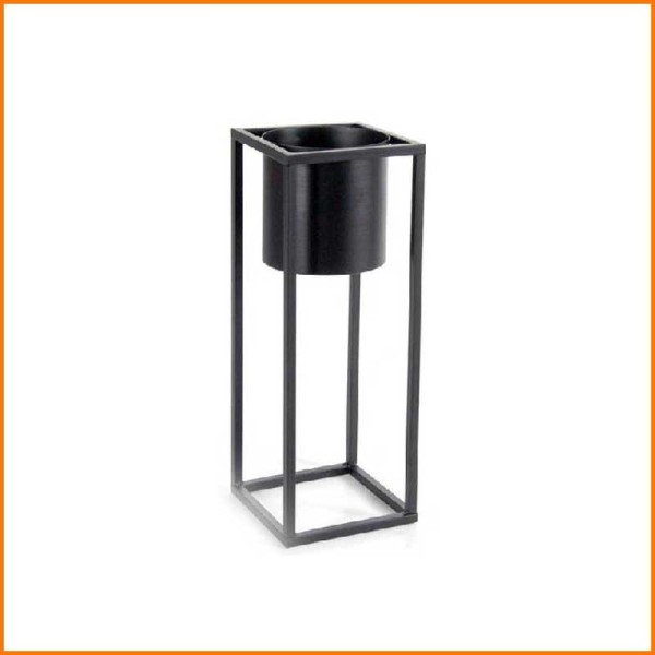 PORTAPIANTA IN METALLO NERO 15X15X40H CM