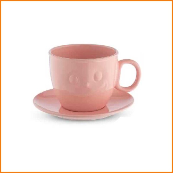 PORTACIALDE TAZZONE CON SORRISO ROSA D.23X16H