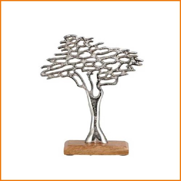 ALBERO DECORATIVO IN METALLO E LEGNO 21X7X24H CM
