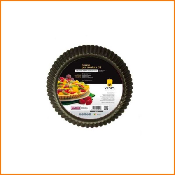 FORMA PER CROSTATA CON FONDO RIALZATO D.28 CM