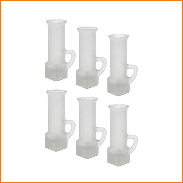 SET 6PZ BICCHIERINO VODKA SATINATO BIANCO