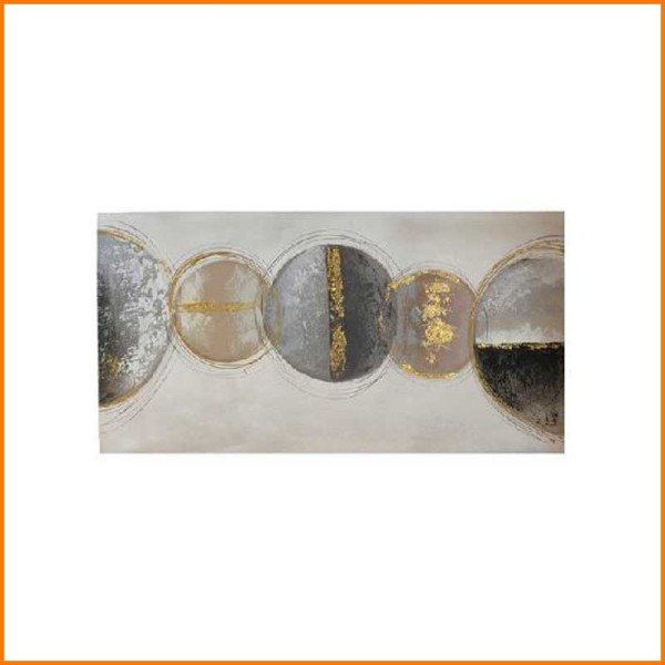 QUADRO SENZA CORNICE 4 CERCHI 60X120 CM
