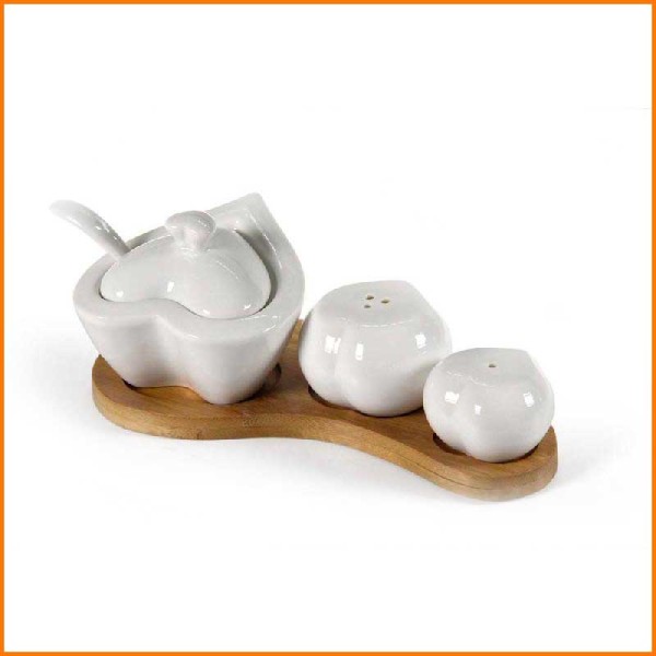 SET SALE, PEPE E ZUCCHERO LINEA BAMBOO 20X10X6H CM