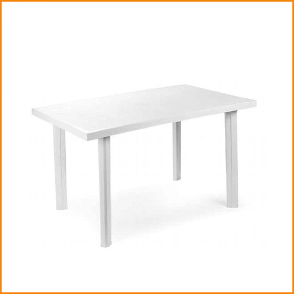 TAVOLO VELO BIANCO 126X76X72H CM