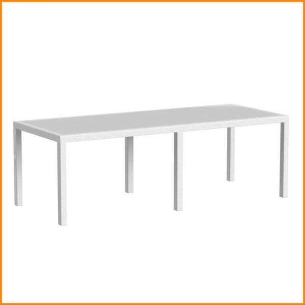 TAVOLO QUEEN BIANCO 90X220x72H CM