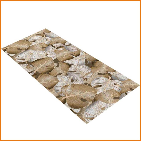 TAPPETO PASSATOIA LUXURY LEAVES CHIARO 52 CM