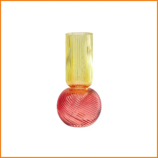 VASO TAYE IN VETRO COLORATO D.15X30H CM