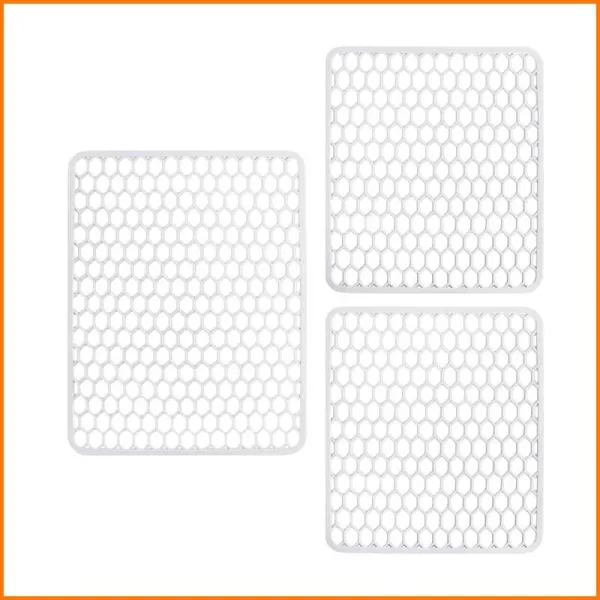 SET 3PZ TAPPETO LAVELLO BIANCO