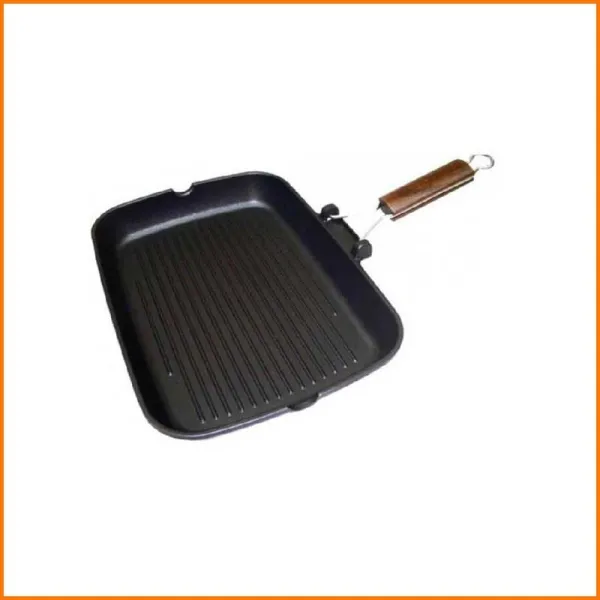 Antikars Bistecchiera Con Manico In Legno Pieghevole 25X35 Cm