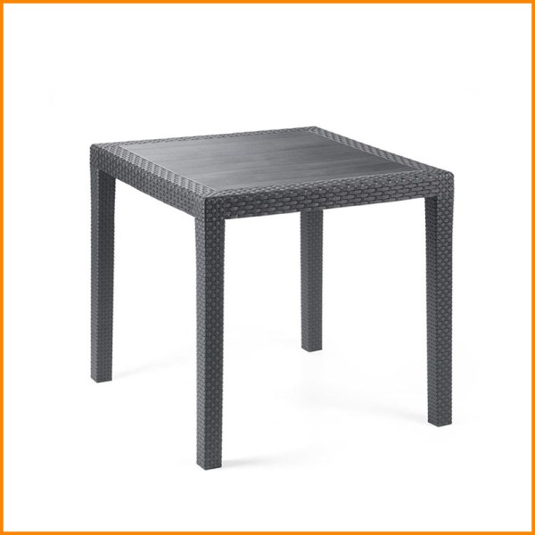 Progarden Tavolo King In Plastica 79x79x72H Cm Colore Antracite